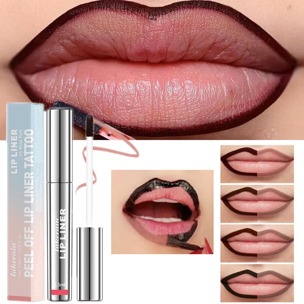 Peel Off Tattoo Lip Tint – Waterproof Long-Lasting Matte Lip Stain & Lip Liner for Bold, Defined Color