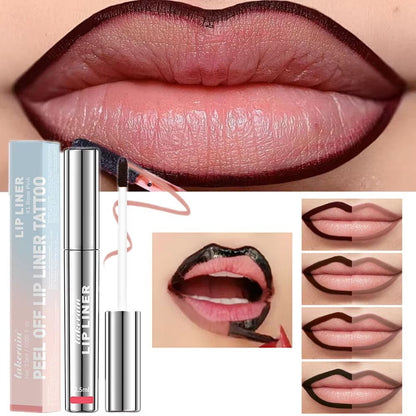 Peel Off Tattoo Lip Tint – Waterproof Long-Lasting Matte Lip Stain & Lip Liner for Bold, Defined Color