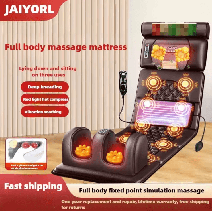 Electric Full Body Massage Mattress With Heating And Vibration Cushion 3