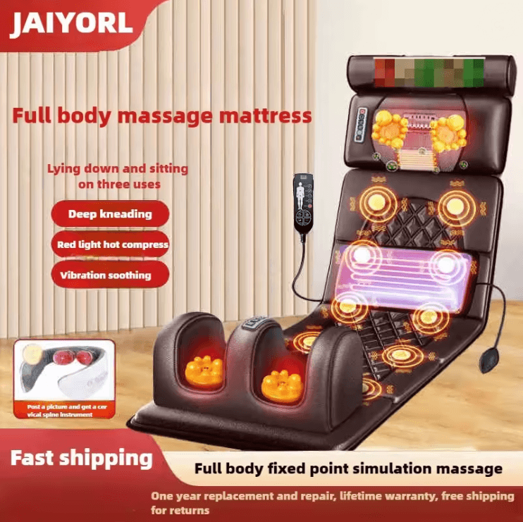 Electric Full Body Massage Mattress With Heating And Vibration Cushion 6