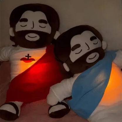 Soothing Breathing Jesus Plush Doll  Musical Sleep Companion  Calming Nighttime Toy For Children 3