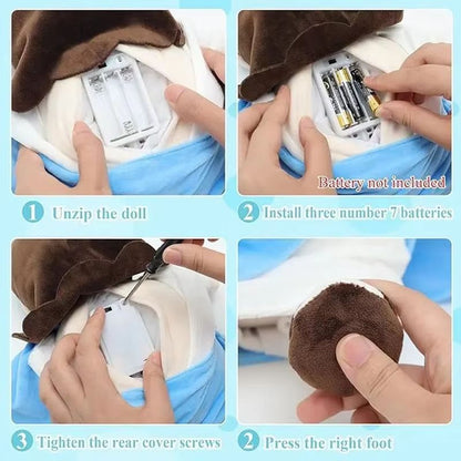 Soothing Breathing Jesus Plush Doll  Musical Sleep Companion  Calming Nighttime Toy For Children 5