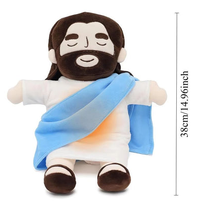 Soothing Breathing Jesus Plush Doll  Musical Sleep Companion  Calming Nighttime Toy For Children 6