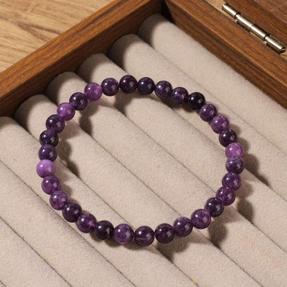 Natural Amethyst Bead Bracelet  Genuine Healing Stone Stretch Jewelry For Men  Women 6810mm 4