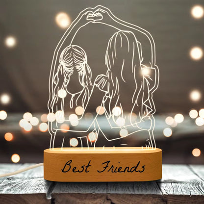 Personalized 3D Photo Lamp  Custom Night Light With Engraved Picture  Text For Wedding Anniversary  4
