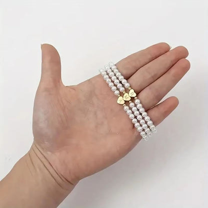 Personalized Initial Pearl Bracelet For Women  Elegant AZ Letter Charm Link Bracelet Jewelry Gift 2