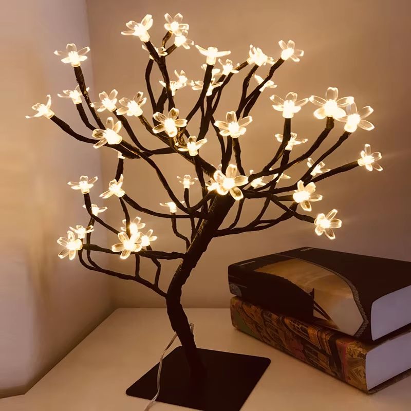 Romantic LED Rose Flower Table Lamp  USBPowered Night Light For Home Wedding And Party Decoration 9