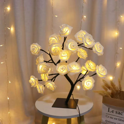 Romantic LED Rose Flower Table Lamp  USBPowered Night Light For Home Wedding And Party Decoration 10