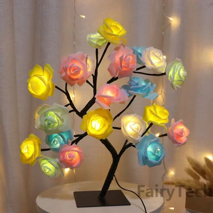 Romantic LED Rose Flower Table Lamp  USBPowered Night Light For Home Wedding And Party Decoration 3