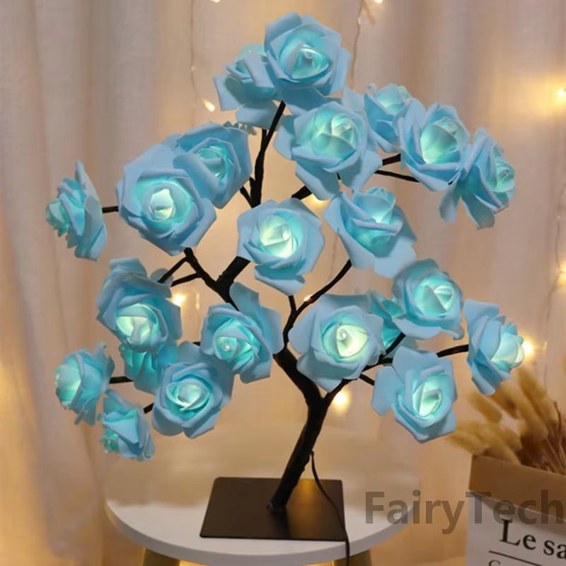 Romantic LED Rose Flower Table Lamp  USBPowered Night Light For Home Wedding And Party Decoration 5