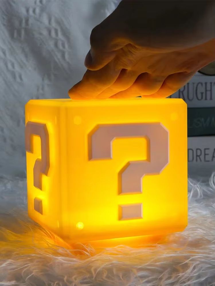 LED Question Mark Night Light  USB Rechargeable Kids Table Lamp For Bedroom  Playroom 8