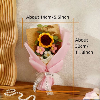 Handmade Crochet Flower Bouquet  Sunflower  Daisy Gift For Special Occasions 5