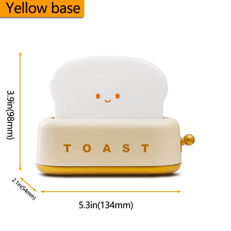 Creative Bread Toast Night Light  USB Rechargeable LED Lamp For Bedroom  Holiday Decor 7