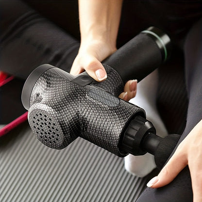 Electric Percussion Fascial Massage Gun, Pistol Massager for Muscle Relaxation, Deep Tissue Body Neck Back Fitness Tool