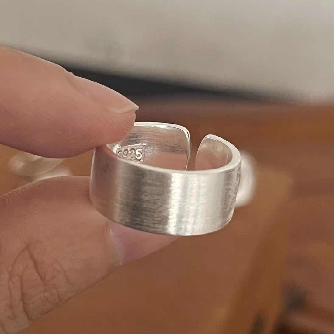Minimalist 925 Sterling Silver Moon Ring Set  Handmade Couple Jewelry Gift 10