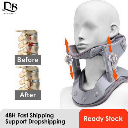 Cervical Traction, Neck Heating Collar, Spine Massage, Vertebra Support, Hot Compression Therapy