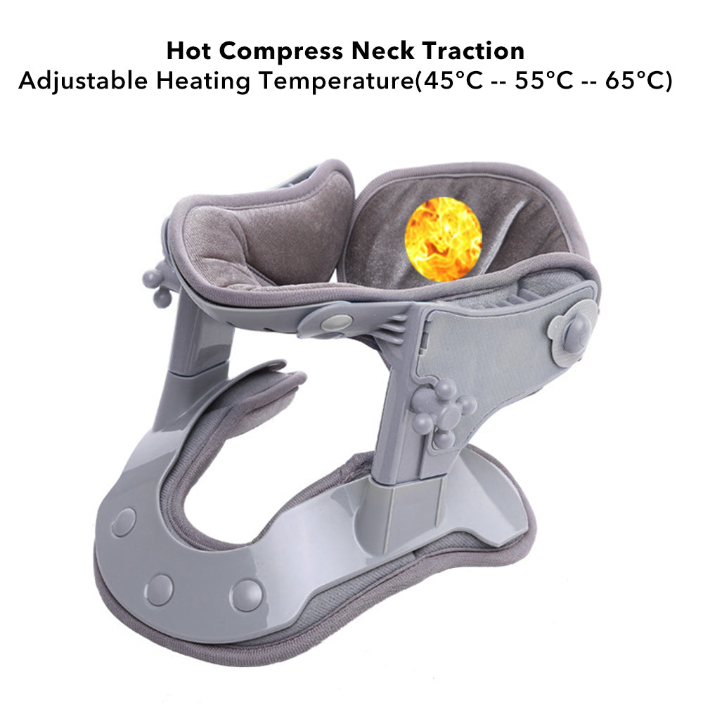 Cervical Traction, Neck Heating Collar, Spine Massage, Vertebra Support, Hot Compression Therapy