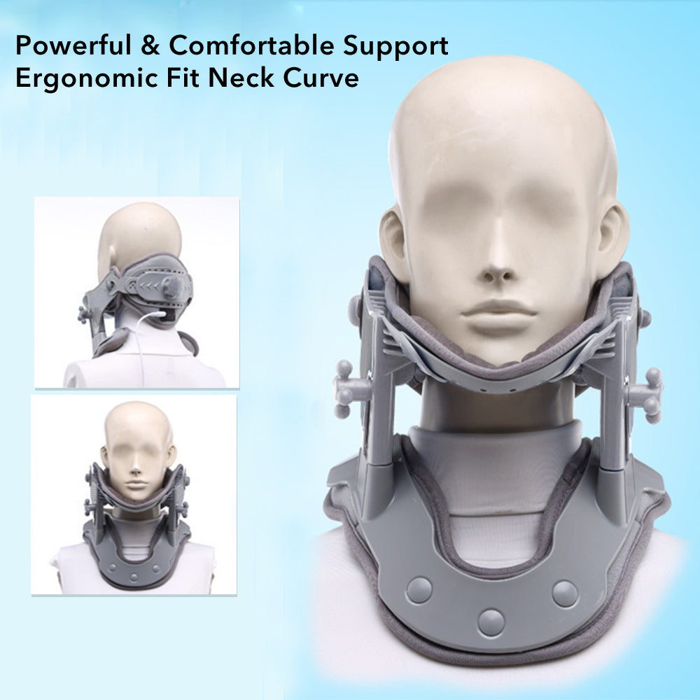 Cervical Traction, Neck Heating Collar, Spine Massage, Vertebra Support, Hot Compression Therapy