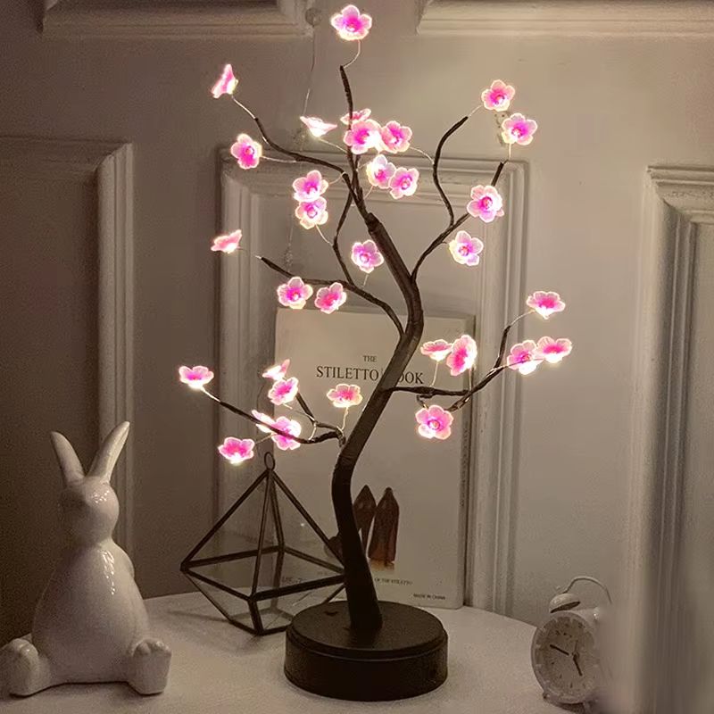 LED Rose Leaf Table Lamp  USB Fairy Light Night Lamp For Home  Party Decoration 11