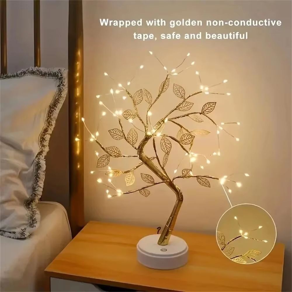 LED Rose Leaf Table Lamp  USB Fairy Light Night Lamp For Home  Party Decoration 2