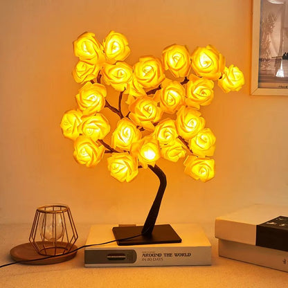 LED Rose Leaf Table Lamp  USB Fairy Light Night Lamp For Home  Party Decoration 7