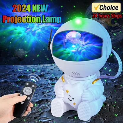 Galaxy Star Astronaut LED Projector Night Light – Starry Sky Lamp for Kids & Bedroom Decoration