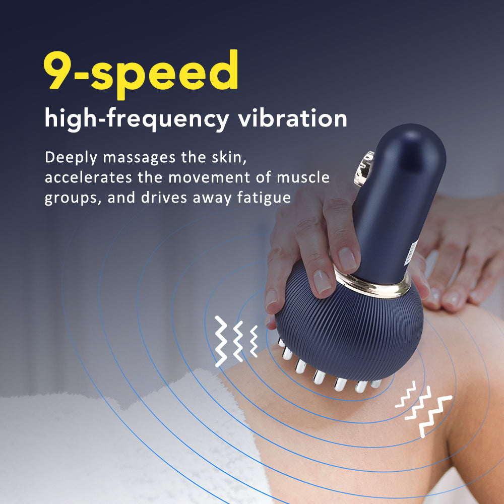 Body Shaping Guasha Massager Wireless Fat Burner Lymphatic Drainage Heating Meridian Scraping Brush 3