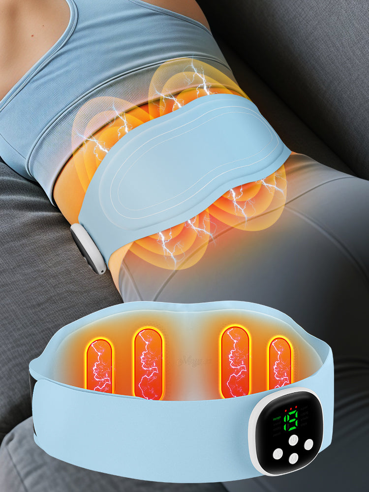 Lower Back Toning Belt, Electric Waist Massager, Muscle Relax Hot Compress, Vibration Belly Exercise, USB Rechargeable