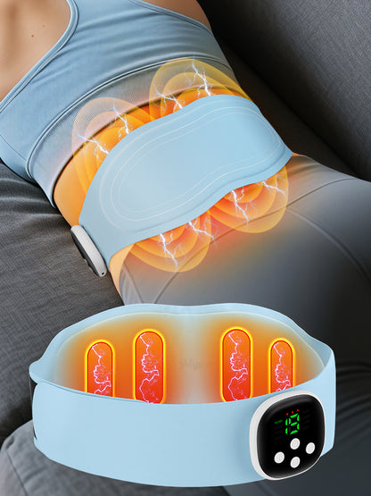 Lower Back Toning Belt, Electric Waist Massager, Muscle Relax Hot Compress, Vibration Belly Exercise, USB Rechargeable