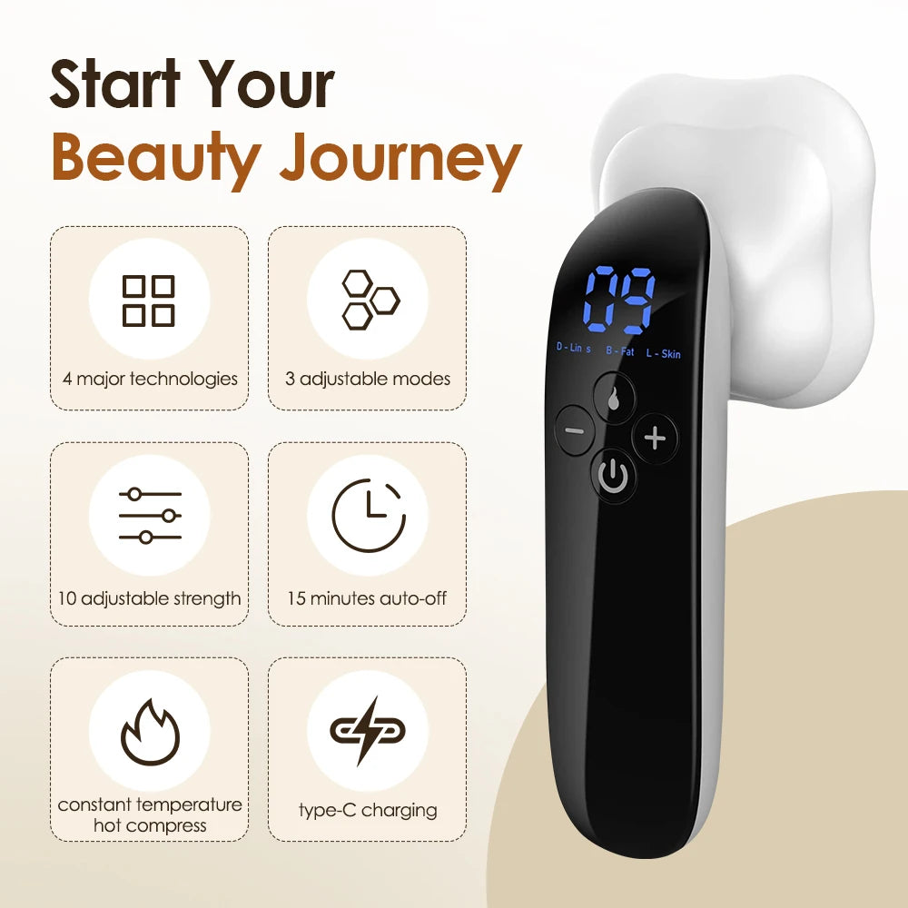 Handheld Infrared Anti Cellulite Massage, Electric Body Shaping Massage Equipment, Fat Remover Massager for Arm Leg Hip