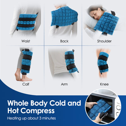 Resin Heat Cold Shoulder Waist Leg Arms, Multifunctional Back Massage Pad Mat, Neck Knee Full Body Muscles Relax Pads