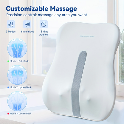Portable Massage Cushion, Electric Back Massager With Heat, Cervical Waist Support, Deep Tissue Kneading