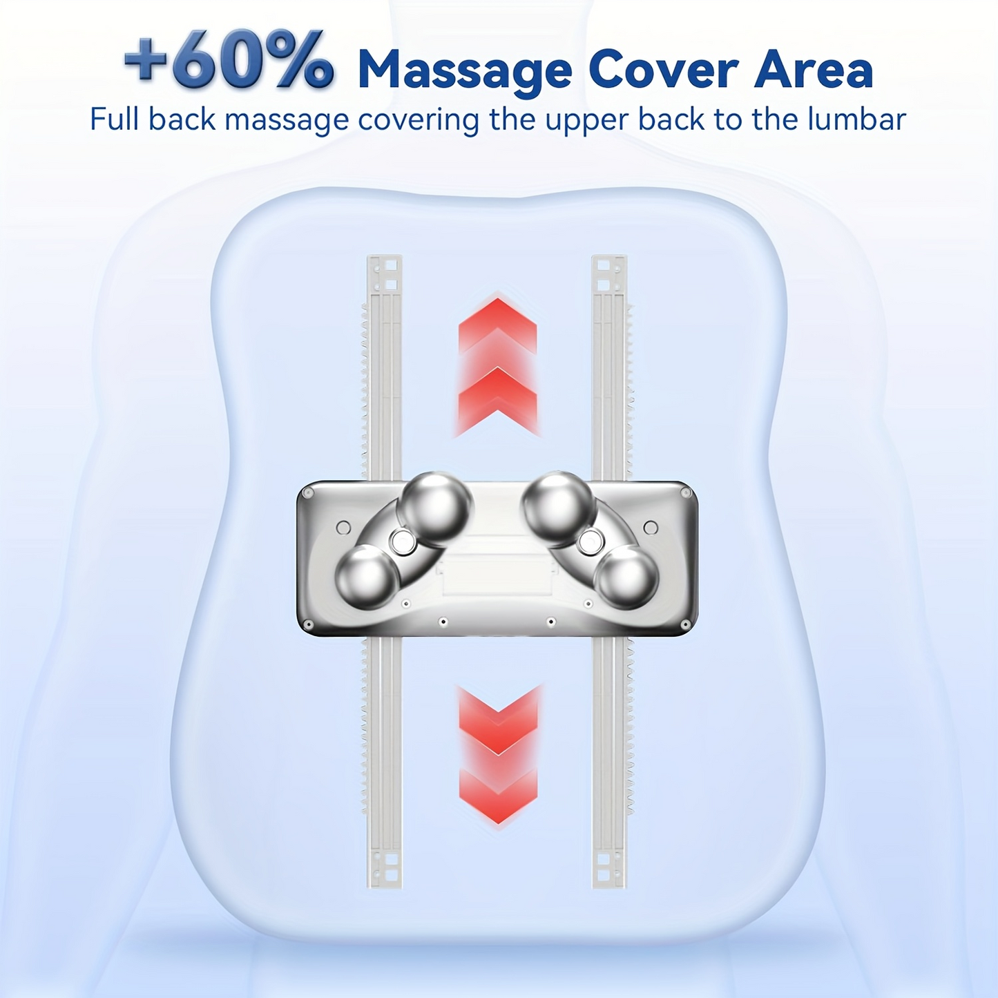 Portable Massage Cushion, Electric Back Massager With Heat, Cervical Waist Support, Deep Tissue Kneading