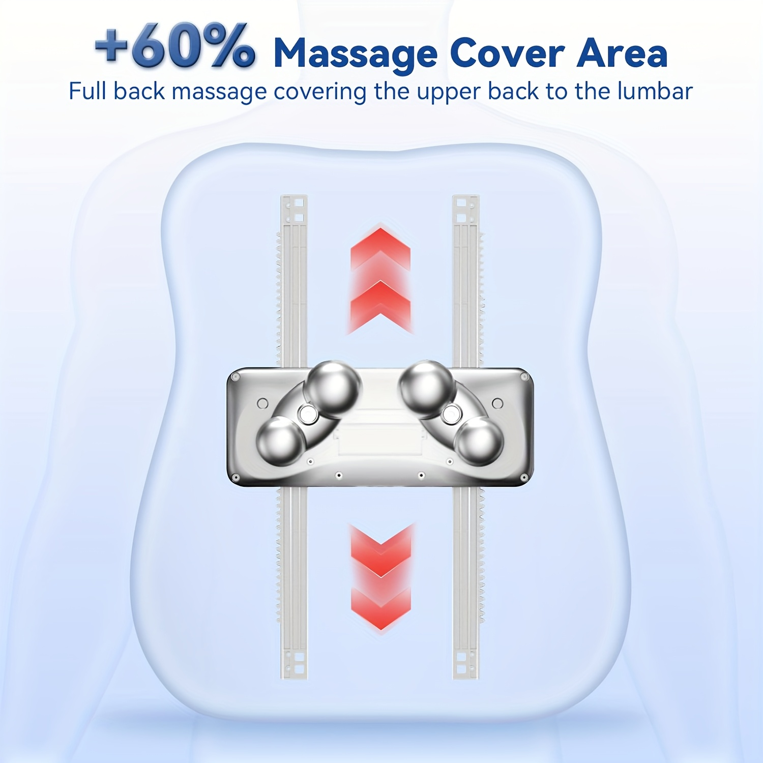 Portable Massage Cushion, Electric Back Massager With Heat, Cervical Waist Support, Deep Tissue Kneading