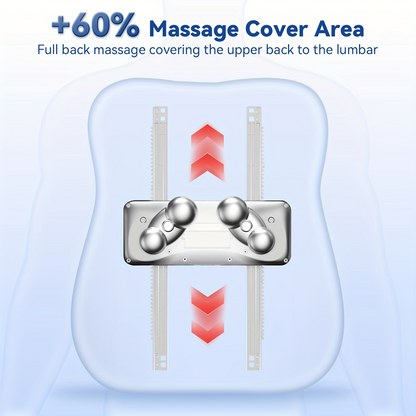 Portable Massage Cushion, Electric Back Massager With Heat, Cervical Waist Support, Deep Tissue Kneading