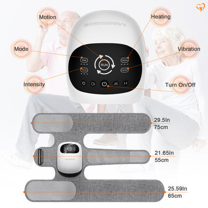 Knee Massager Wireless, Vibration Heating Compression, Relaxes Muscles, Relieves Pain, 2500mAH Battery