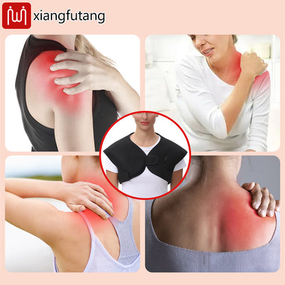 Heated Relax Pad, Electric Neck Shoulder Vibration Massager, Infrared Therapy for Cervical Vertebra Arthritis Relief