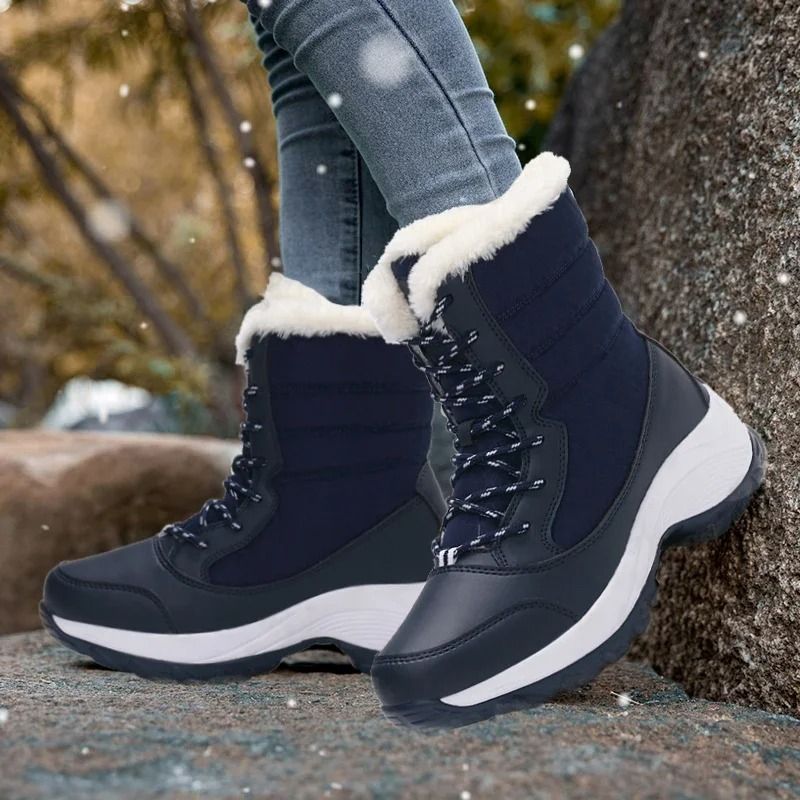 Women Winter Platform Snow Boots Waterproof Fur Lined Ankle Boots 3