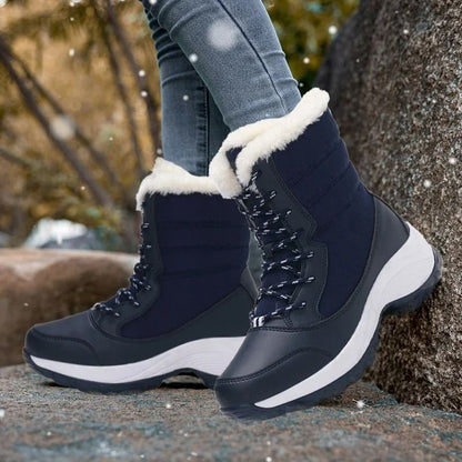 Women Winter Platform Snow Boots Waterproof Fur Lined Ankle Boots 3