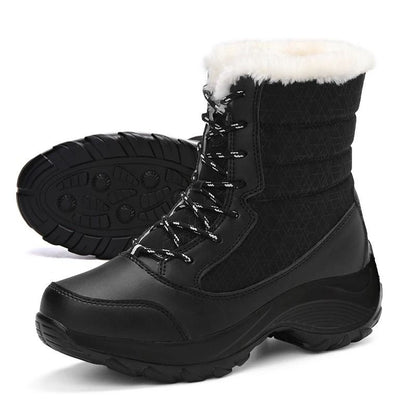 Women Winter Platform Snow Boots Waterproof Fur Lined Ankle Boots 5