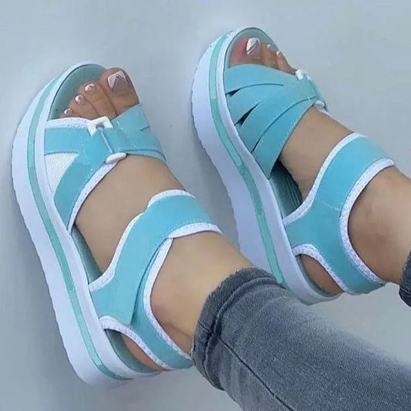 Women Summer Wedge Sandals Outdoor Beach Walking Shoes 14