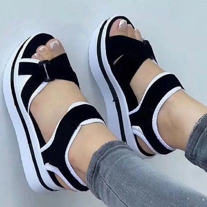 Women Summer Wedge Sandals Outdoor Beach Walking Shoes 16