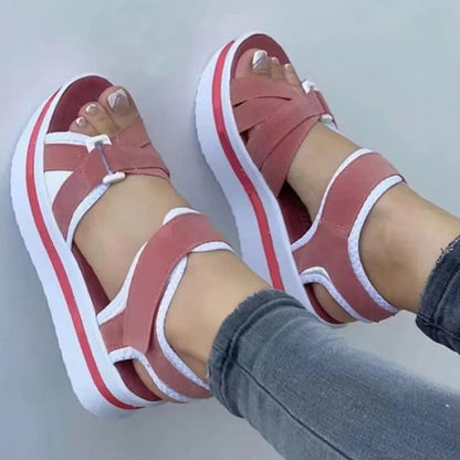 Women Summer Wedge Sandals Outdoor Beach Walking Shoes 5