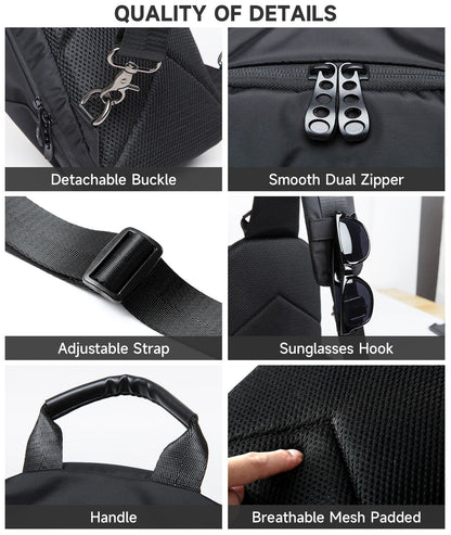 Waterproof Nylon Crossbody Sling Bag 3