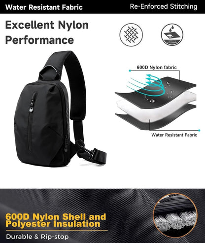 Waterproof Nylon Crossbody Sling Bag 4