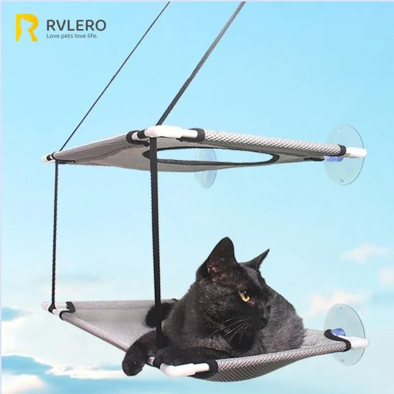 Cat Hammock Window Bed with Double-Decker Tunnel – Hanging Sunny Seat with Strong Suction Cups