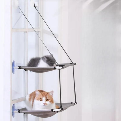 Cat Hammock Window Bed With DoubleDecker Tunnel  Hanging Sunny Seat With Strong Suction Cups 2