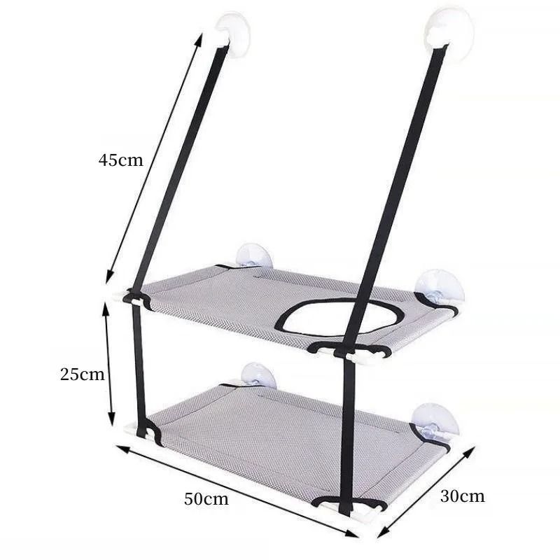 Cat Hammock Window Bed With DoubleDecker Tunnel  Hanging Sunny Seat With Strong Suction Cups 3