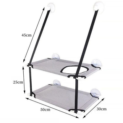 Cat Hammock Window Bed With DoubleDecker Tunnel  Hanging Sunny Seat With Strong Suction Cups 3