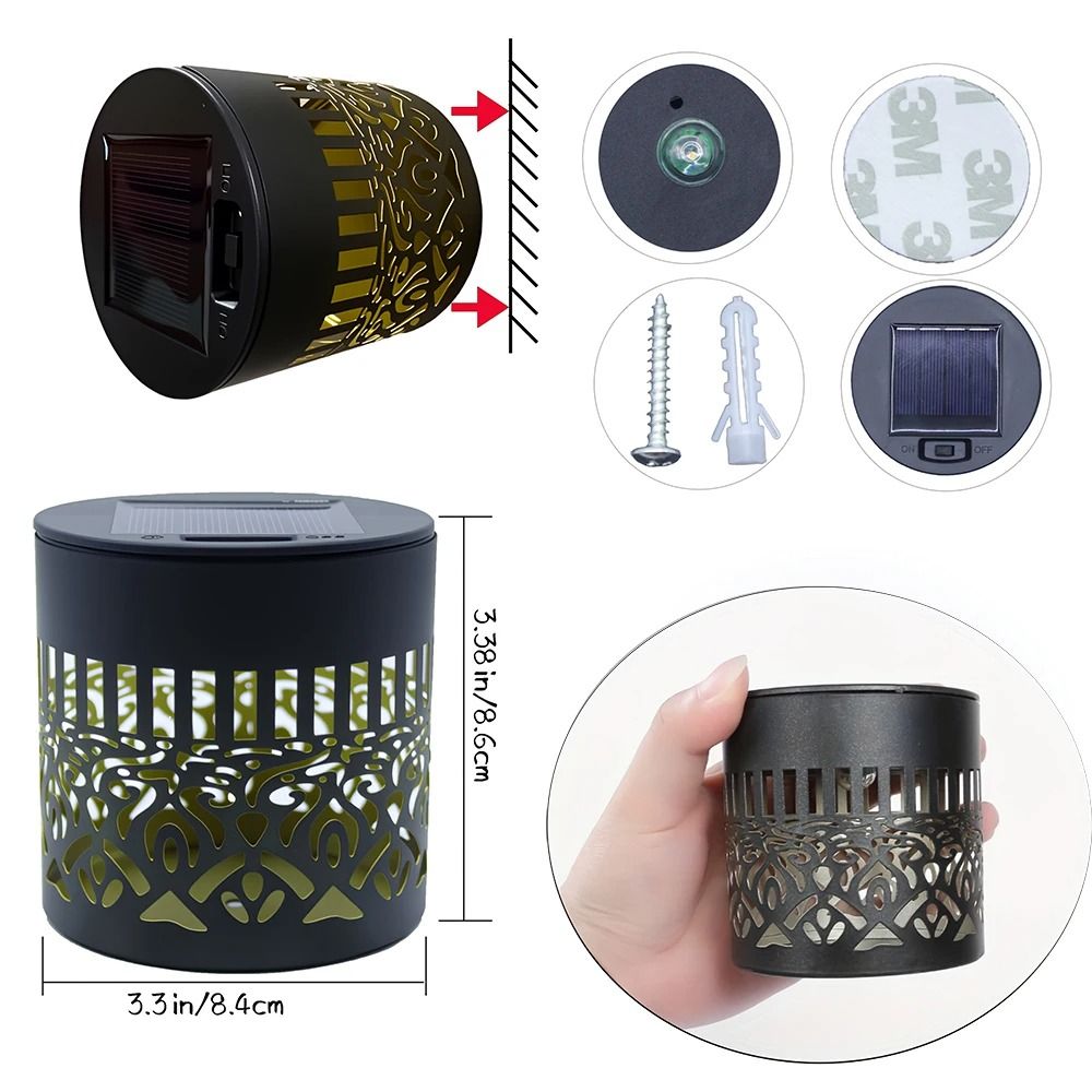LED Solar Wall Light Waterproof Outdoor Lamp For Garden Pathway Steps And Courtyard 4